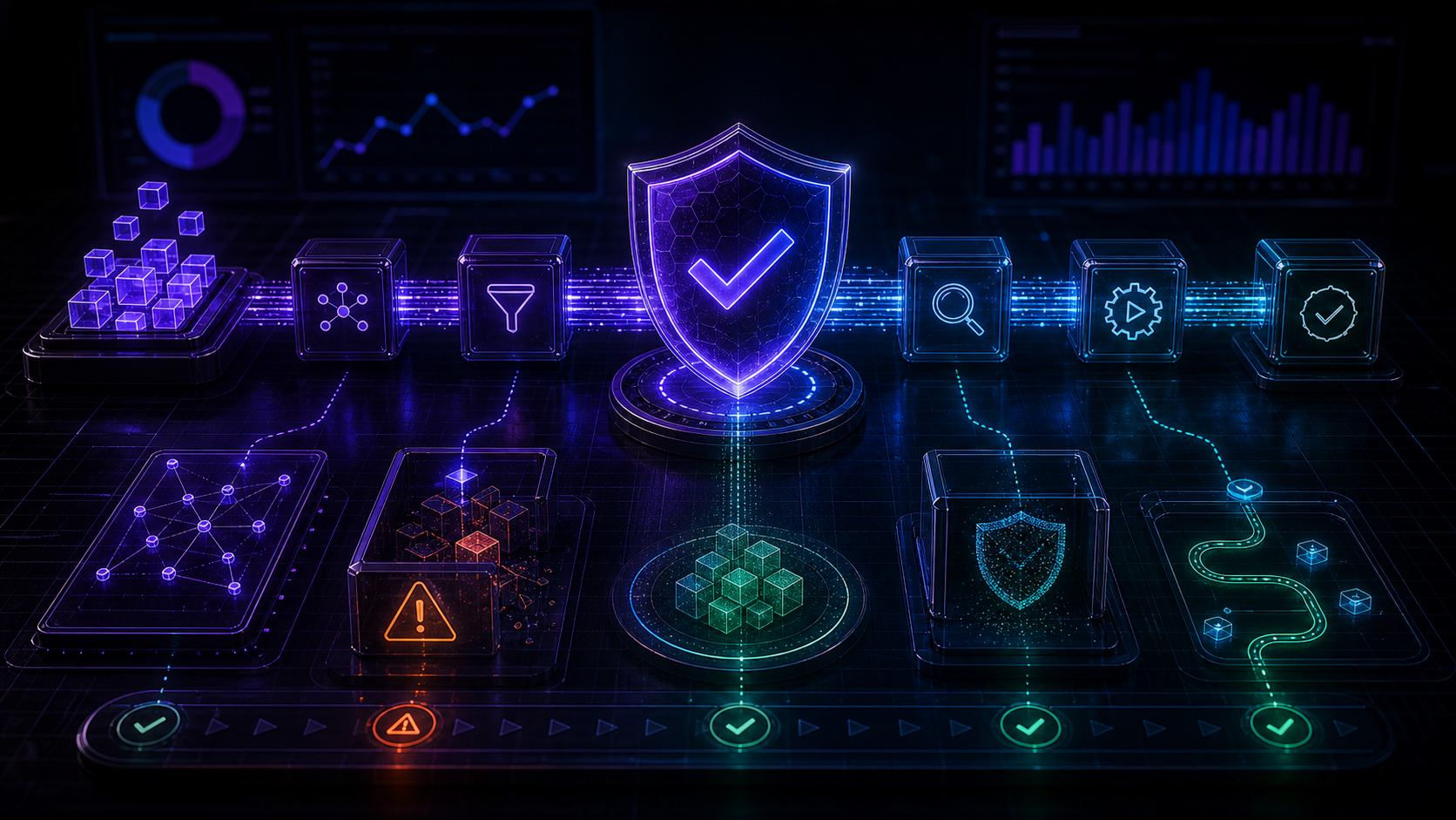 Illustration éditoriale de l'article IA et automatisation des tests : viser les preuves utiles