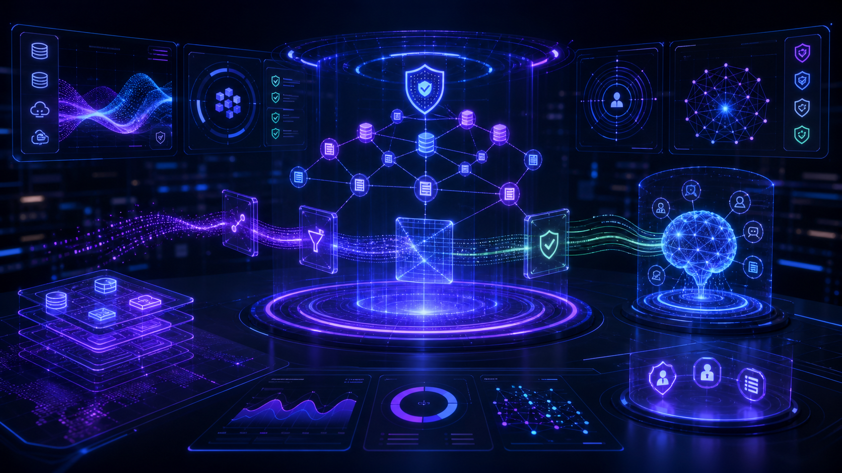 Illustration éditoriale de l'article IA pour Chief Data Officers : gouverner la valeur