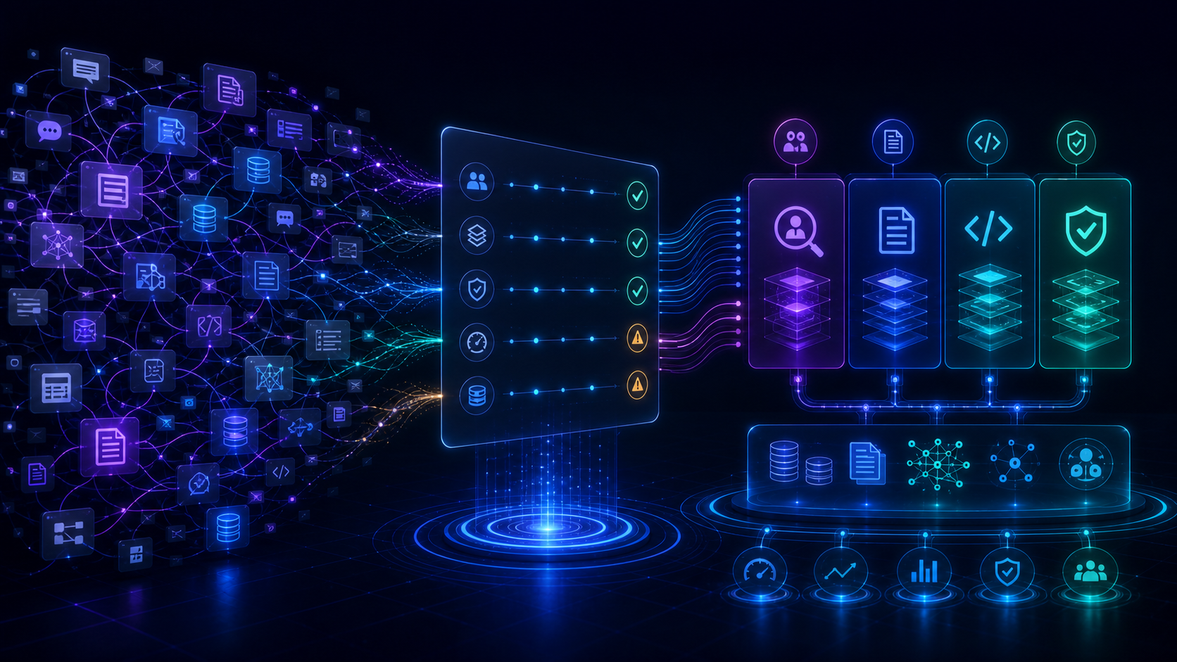 Illustration éditoriale de l'article Quelle stack IA pour une équipe produit-tech ?